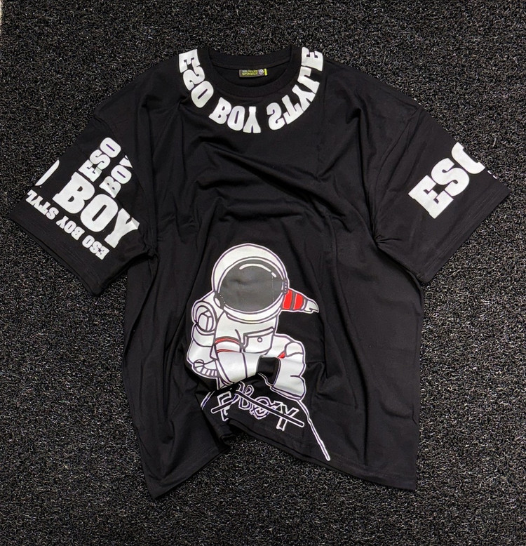 تیشرت پشت چاپ طرح فضانورد و ماه | سایزبندی کامل تا ۴ ایکس لارج استاندارد