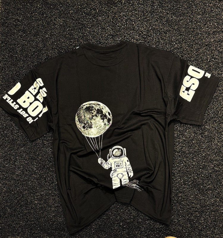 تیشرت پشت چاپ طرح فضانورد و ماه | سایزبندی کامل تا ۴ ایکس لارج استاندارد