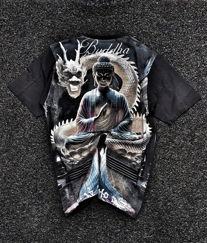 یشرت طرح بودا و اژدها | طراحی خاص و چاپ سابلیمیشن باکیفیت