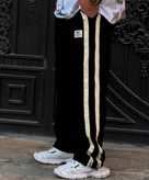 شلوار بگ اسلش بغل نوار | پارچه گلکسی پنبه گرم بالا