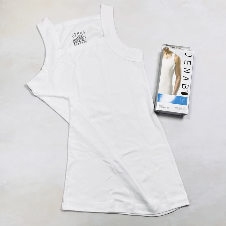 رکابی مردانه یقه خشتی برند Jenab جنس ۱۰۰درصد نخ پنبه