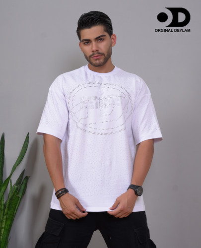 تیشرت لش دیزل سفید نگین فوقالعاده خفن و با کیفیت