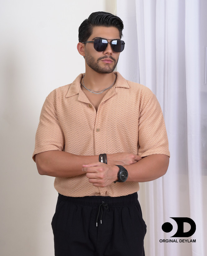 پیراهن لش یقه انگلیسی سایز بزرگ مردانه تا 5XL رنگ خاص