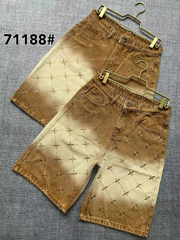 شلوارک جین مردانه بژ پترن دار کیفیت پرمیوم | کیفیت تضمینی کد 71178