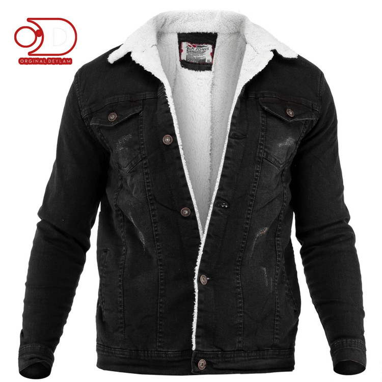 کت لی مردانه خزدار رنگ ذغالی | اسلیم فیت