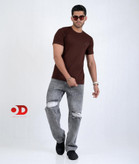 شلوار بگ طوسی مردانه با زاپ کاستوم دیزاین | نمادی از استایل استریت ویر معاصر