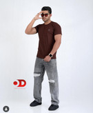 شلوار بگ طوسی مردانه با زاپ کاستوم دیزاین | نمادی از استایل استریت ویر معاصر