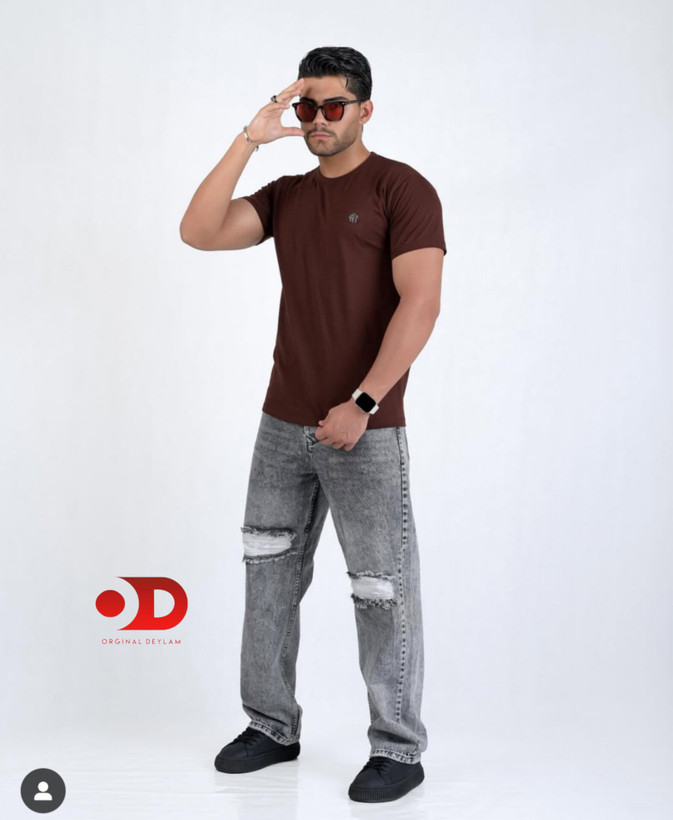 شلوار بگ طوسی مردانه با زاپ کاستوم دیزاین | نمادی از استایل استریت ویر معاصر