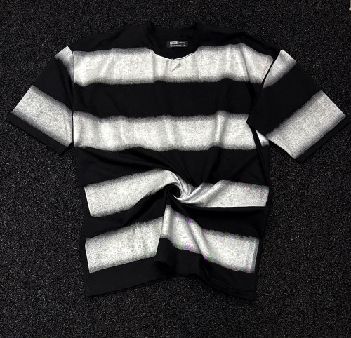 تیشرت تای دای رینگری  طرح گرادیان مشکی به سفید - هنر مدرن رنگرزی