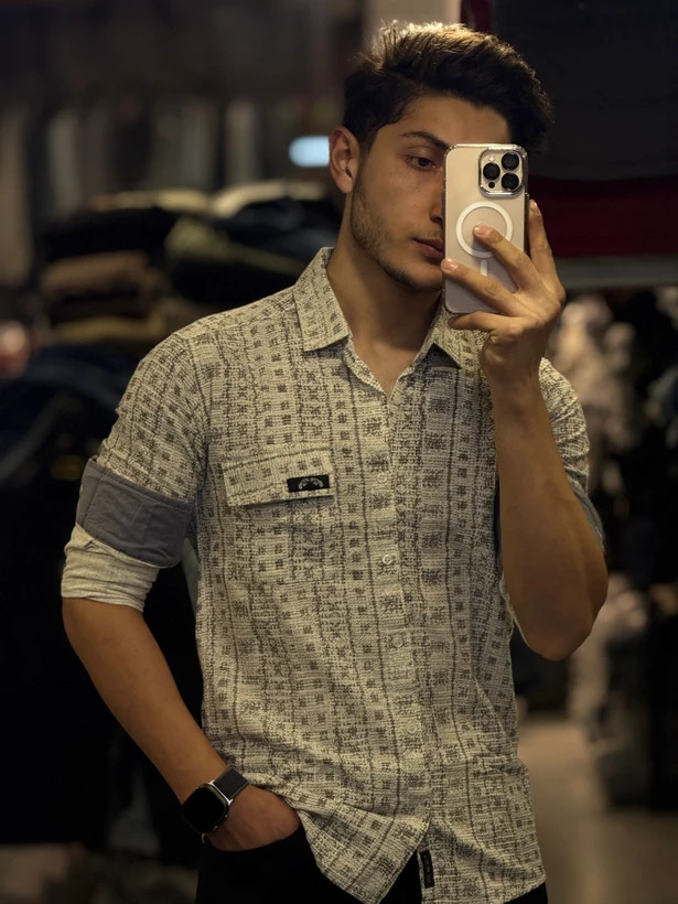 پیراهن کنفی طوسی روشن k453