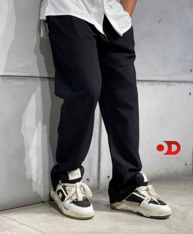 شلوار اسلش نیم بگ مراکشی مشکی پارچه لینن اسلپ مردانه | مدل نیم بگ کد ۲