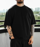 تیشرت مشکی مردانه اوور سایز | پارچه ماکان گرم بالا بسیار جذاب