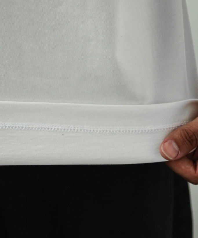 تیشرت سفید مردانه استایل لش باکسی | پارچه ماکان گرم بالا بسیار جذاب