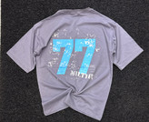 تیشرت Militia 77 طوسی پشت چاپ نیم لش نخ پنبه