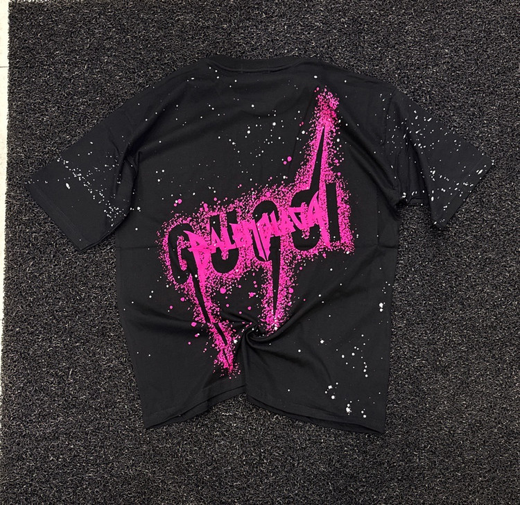 تیشرت مردانه مشکی اسپلش پینک بشت چاپ با کیفیت LUXURY