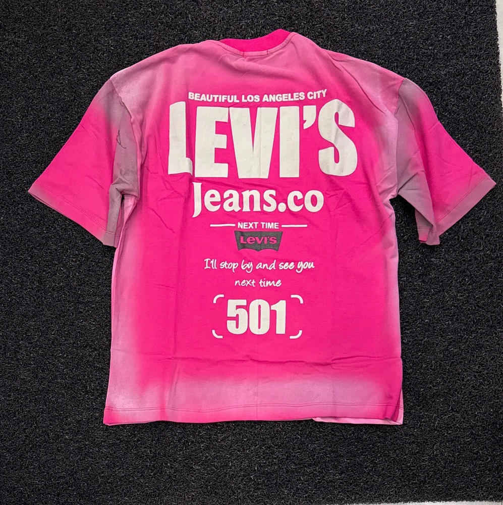 تیشرت اوورسایز LEVI'S 501  🌸 Los Angeles Edition | صورتی مد روز | کالیفرنیا درایم 🌸