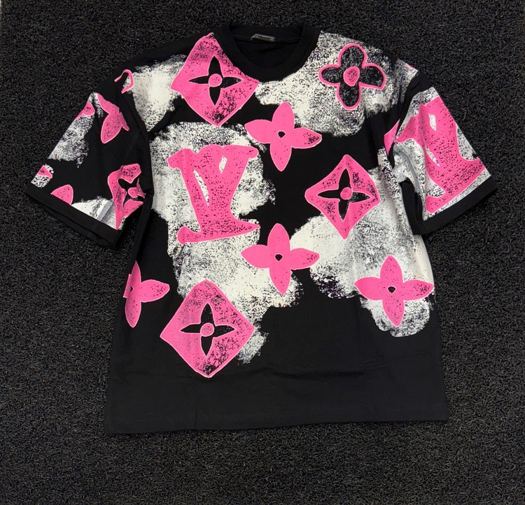 تیشرت لش باکسی Louis Vuitton ⚜️ Monogram Spray Edition | هنر گرافیتی لوکس | پاریس 2024 ⚜️