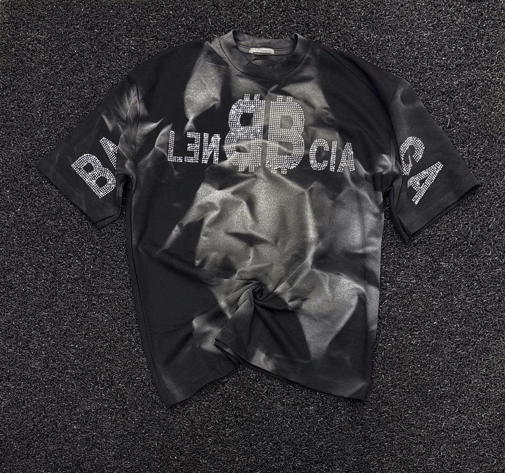 Balenciaga Crystal Logo Black  ⚫ Noir Luxury Edition | Monochrome Elegance ⚫