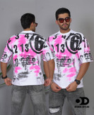 تیشرت Maison Margiela با طراحی منحصربفرد Tie-Dye سفید صورتی