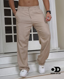 شلوار لینن رنگ کرم شیک فول بگ مردانه | کیفیت استثنایی قد ۱۱۰ سانت