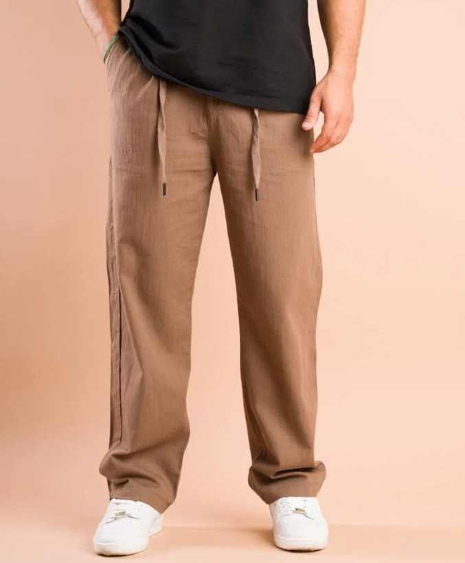 شلوار کنفی لینن نسکافه ای مردانه فوقالعاده خنک و سبک و با کیفیت