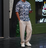 شلوار لینن رنگ کرم شیک فول بگ مردانه | کیفیت استثنایی قد ۱۱۰ سانت