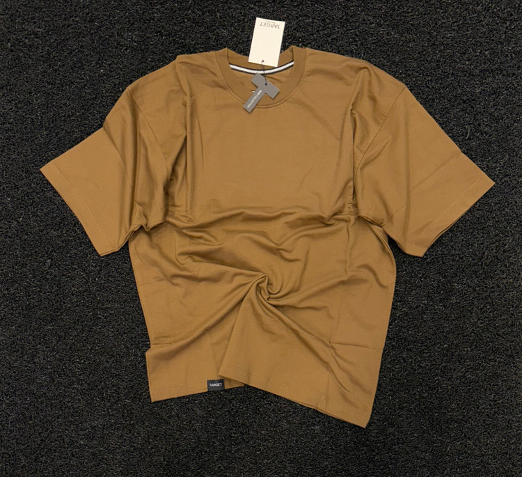 تیشرت بیسیک نسکافه ای مردانه | استایل لش باکسی