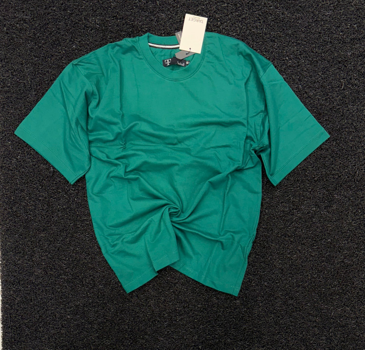 تیشرت بیسیک سبز خزه ای مردانه | استایل لش باکسی پارچه ماکان