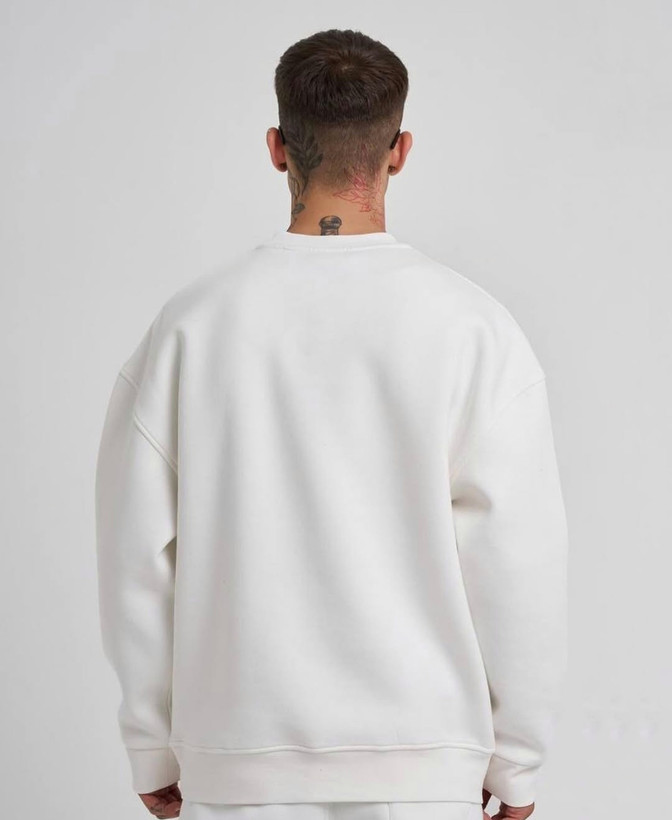 دورس یقه گرد ساده سفید مردانه پارچه پنبه سه نخ اعلا