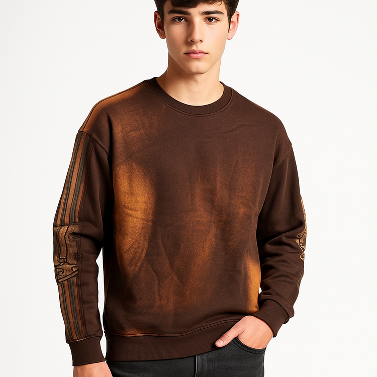 دورس یقه گرد مردانه سه نخ پنبه رنگ کاستوم کد ۵۴۶