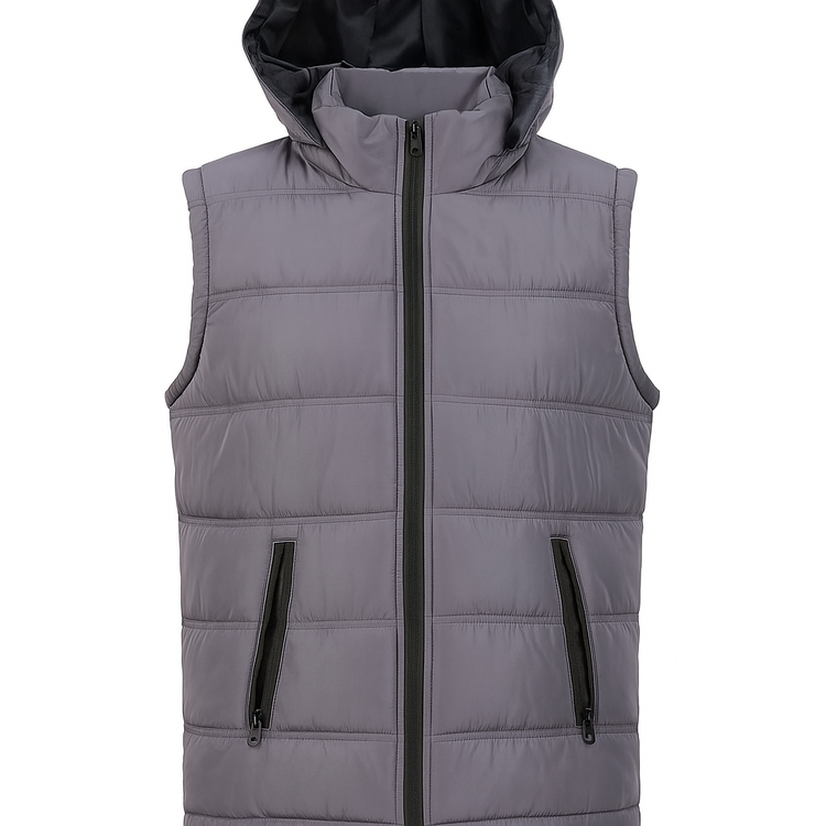 Men's Sport Grey Gillet Puffer | Modern Autumn اف