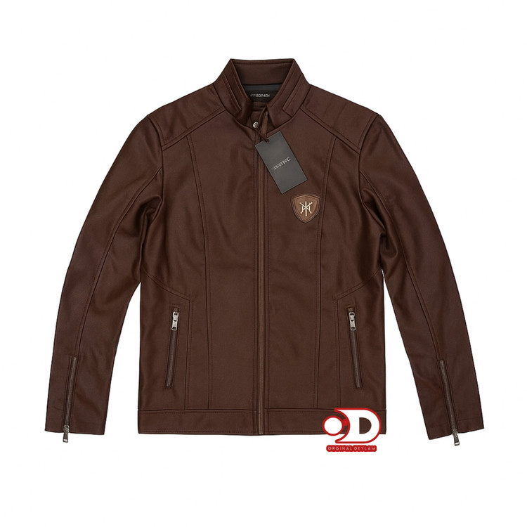 Burnt Brown Leather Jacket for Boys Size S & M | Suitable for teenagers