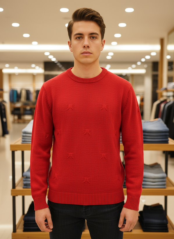 پلیور بافت زاپدار کژوال لوکس قرمز جذاب😍🫀🥰 | فری سایز