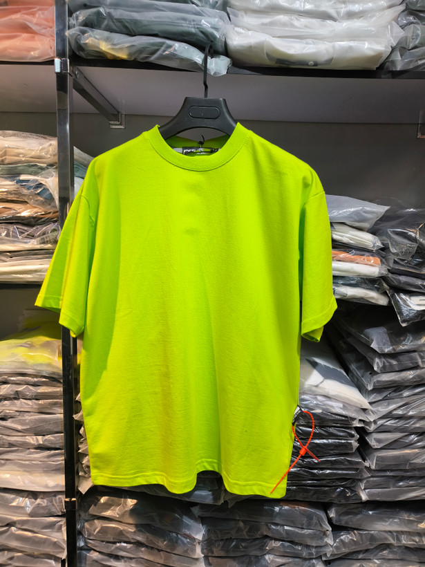 تیشرت بیسیک لش سبز فسفری پارچه ماکان | کیفیت استثنایی