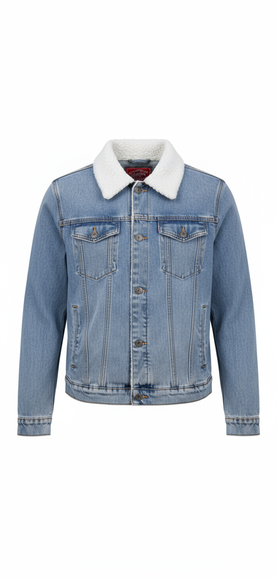 کت لی خز دار مردانه رنگ آبی یخی کیفیت عالی | اورجینال دیلم