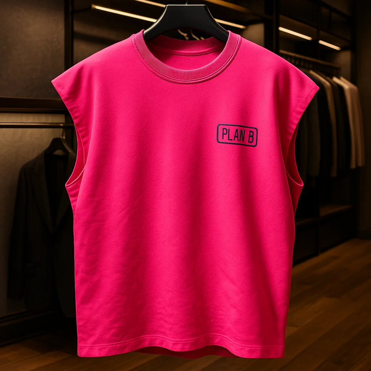 وست صورتی پارچه ماکان درجه یک با طرح جذاب Plan B | فوقالعاده شیک و خفن