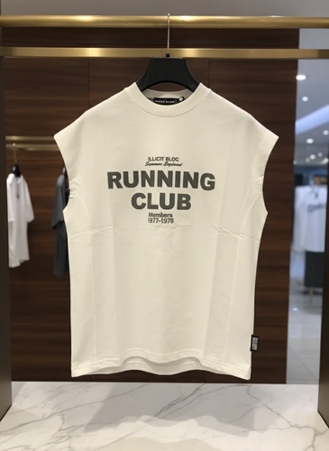 وست سفید پرمیوم RUNNING CLUB – استایل اسپرت لوکس”