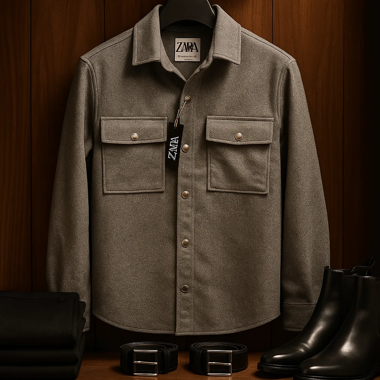 کت فوتر طوسی مردانه گرماژ بالا پرمیوم شیک – کالکشن پاییز/زمستان اورجینال دیلم