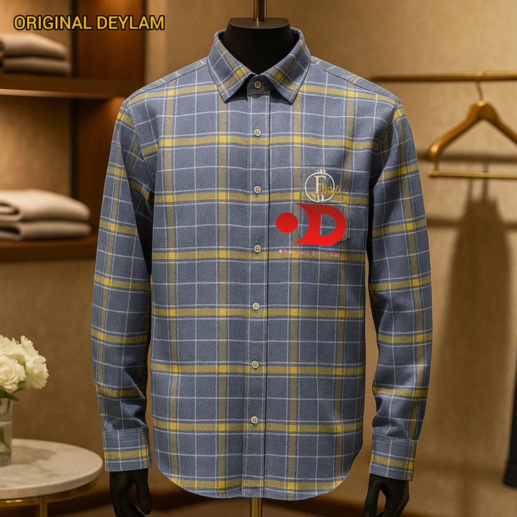 پیراهن پشمی چهارخانه پرمیوم مردانه – ORIGINAL DEYLAM» کد۴