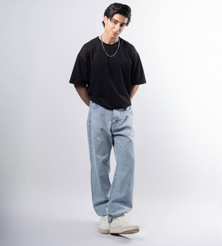 تیشرت مشکی بیسیک لش مردانه پارچه ماکان😍 | کیفیت استثنایی کد ۷۵