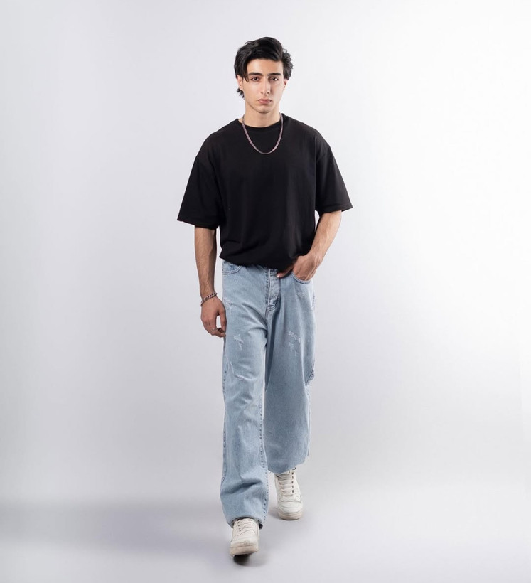 تیشرت مشکی بیسیک لش مردانه پارچه ماکان😍 | کیفیت استثنایی کد ۷۵