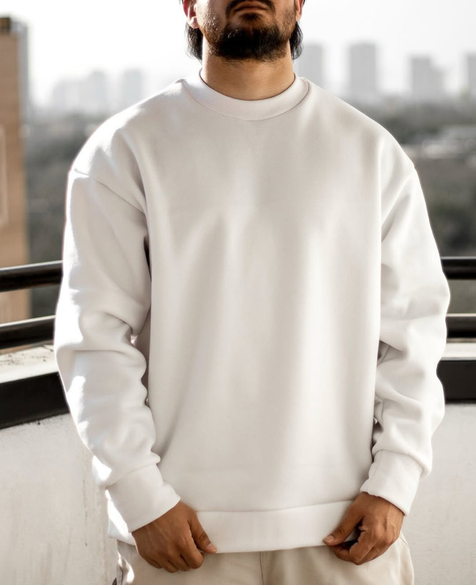 دورس سه نخ پنبه یقه گرد سفید کیفیت پرمیوم پلاس با ضمانت