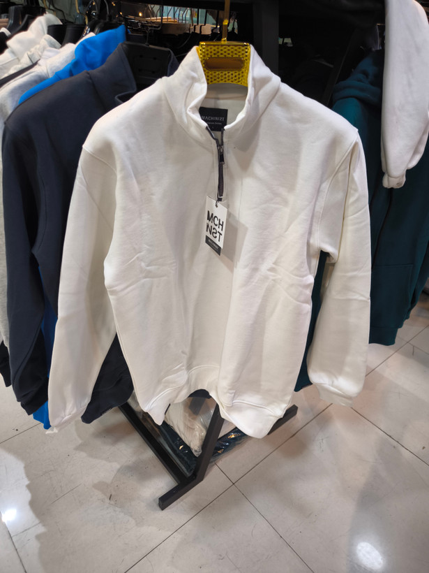 دورس نیم زیپ لش سفید پارچه سه نخ پنبه کیفیت پرمیوم پلاس | اورجینال دیلم