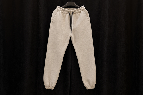 شلوار جاگر بگ طوسی ملانژ پارچه دورس سه نخ پنبه مردانه | استایل پاییزی مدرن