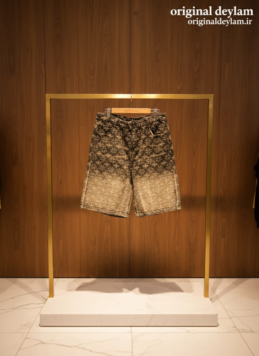 شلوارک لی کاستوم شده مردانه کد 7545