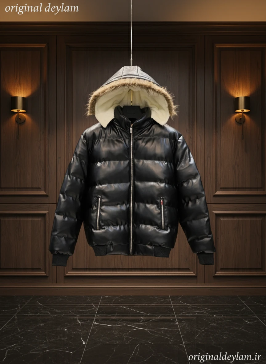 کاپشن فوق زیبای چرم پفکی ضخیم- گرماژ بالا با تضمین کیفیت استثنایی!