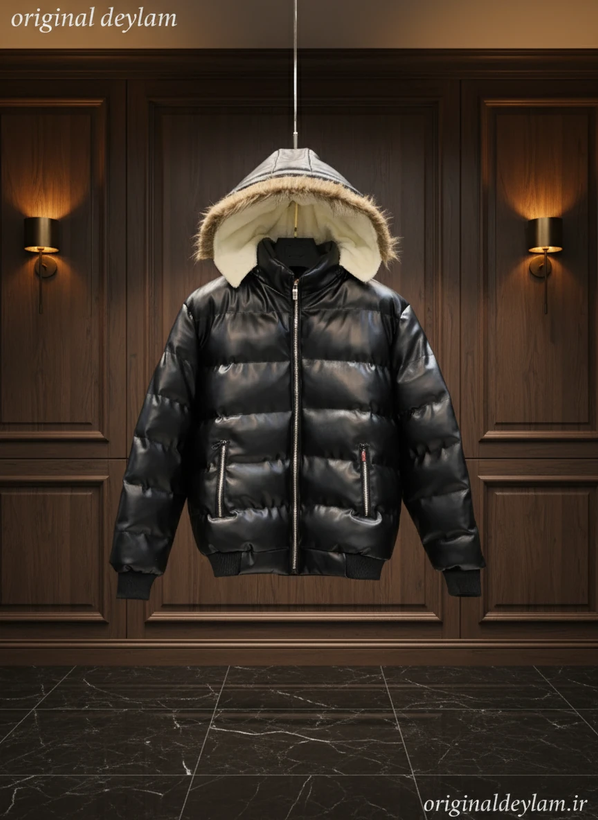 کاپشن فوق زیبای چرم پفکی ضخیم- گرماژ بالا با تضمین کیفیت استثنایی!