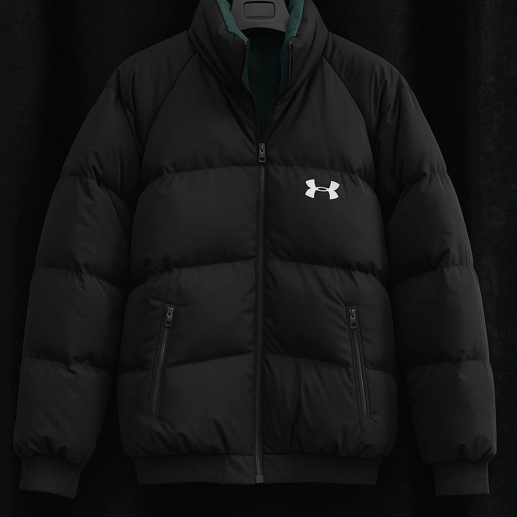 کاپشن لش باکسی دو رو مشکی سبز / فوق‌العاده ضخیم و گرماژ بالا | اورجینال دیلم