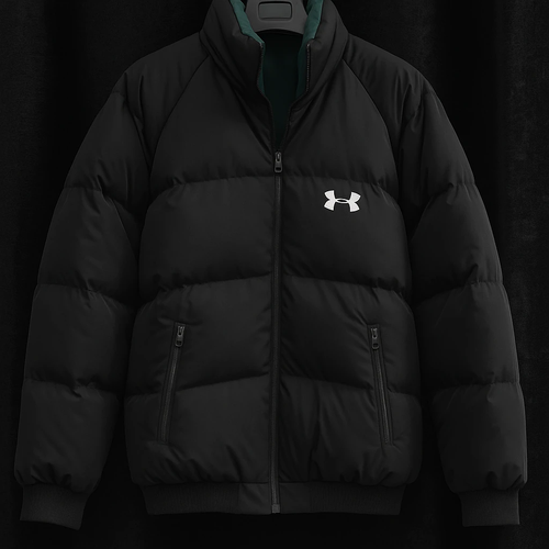 کاپشن لش باکسی دو رو مشکی سبز / فوقالعاده ضخیم و گرماژ بالا | اورجینال دیلم