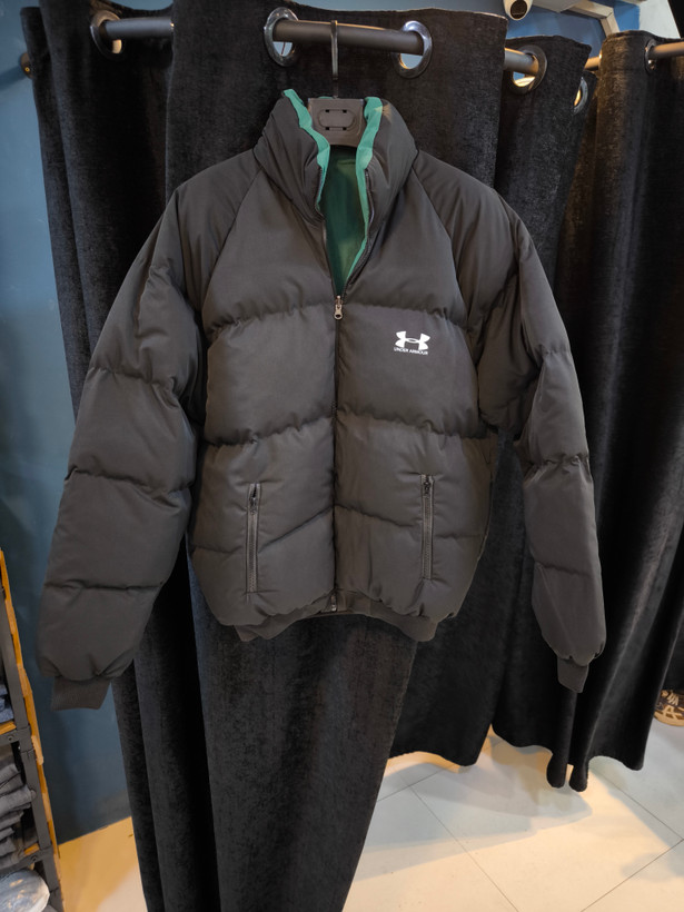 کاپشن لش باکسی دو رو مشکی سبز / فوقالعاده ضخیم و گرماژ بالا | اورجینال دیلم